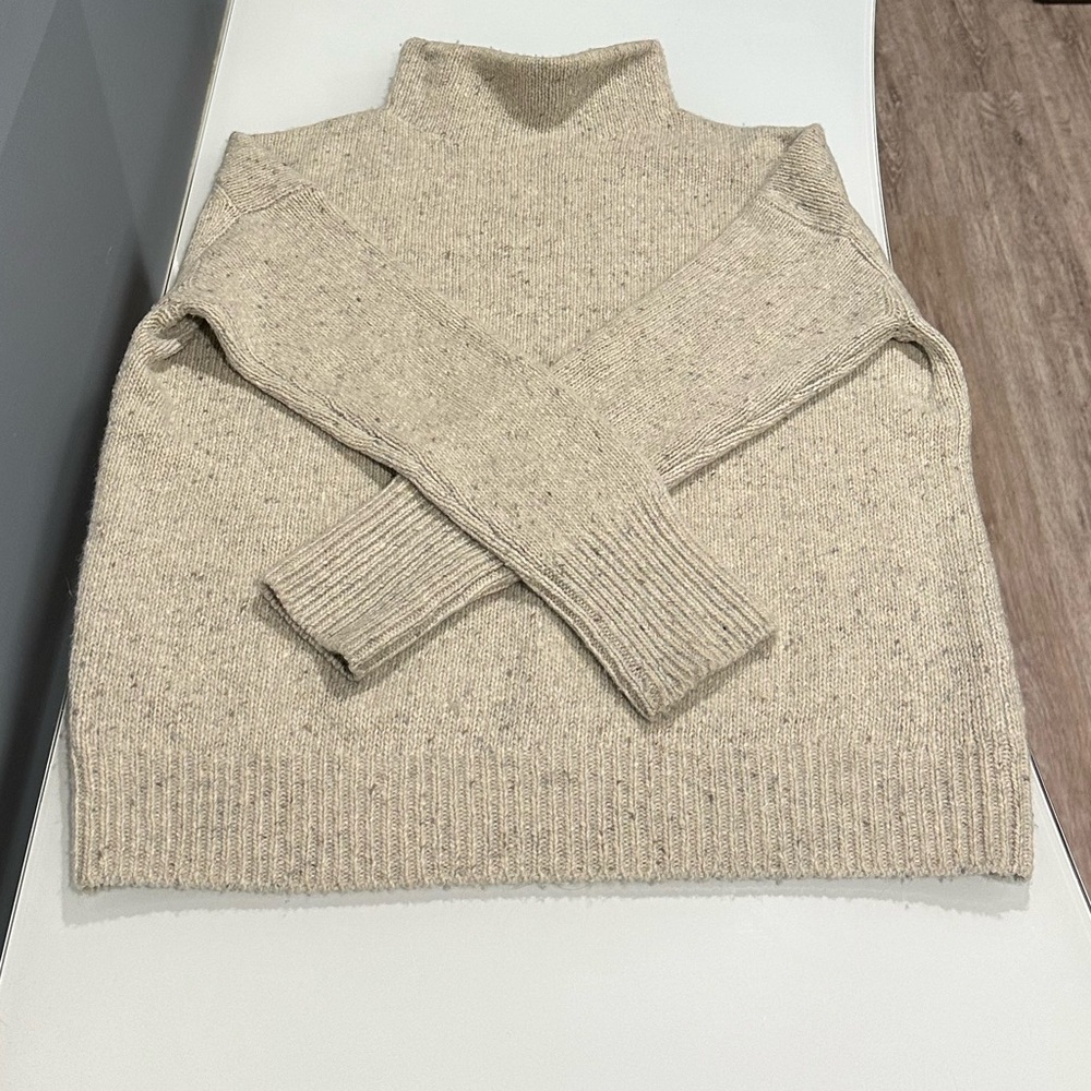 Vince Funnel Neck Wool Blend Sweater
